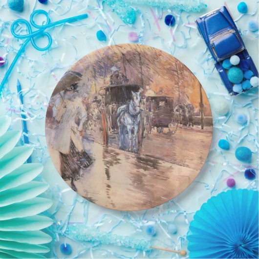 Rainy Day on Fifth Avenue (New York City) Pappteller (Party)