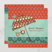 Rainy Day Party Einladungen (Vorne/Hinten)