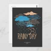 Rainy Day Postcard Postkarte (Vorne/Hinten)