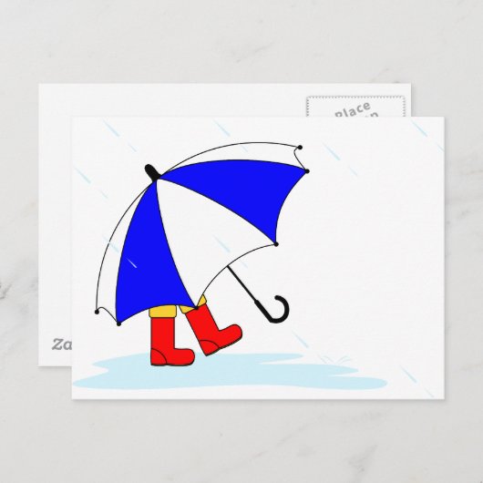 Rainy Day Postcard Postkarte (Vorne/Hinten)
