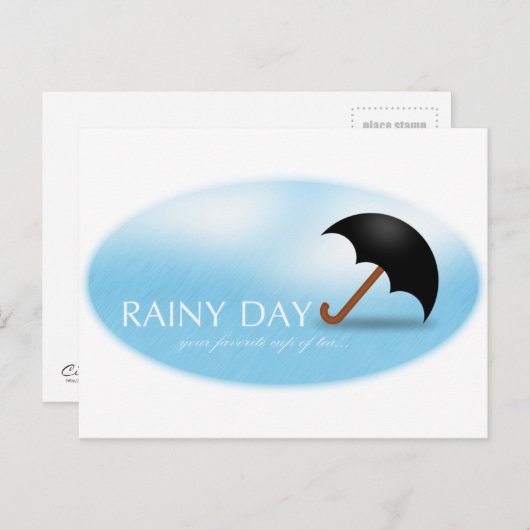 Rainy Day Postkarte (Vorne/Hinten)