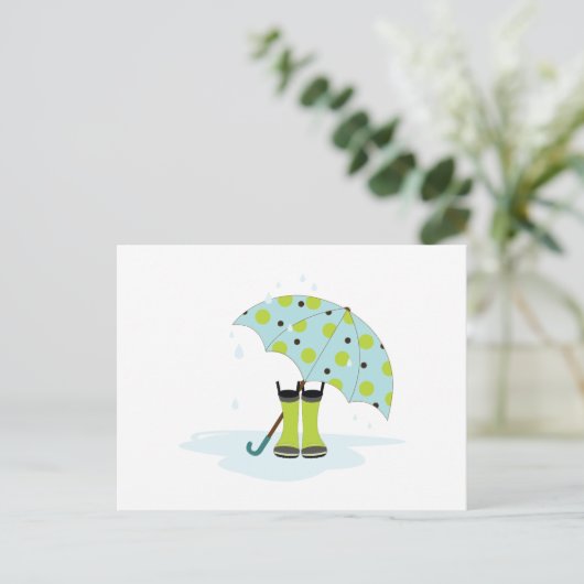 Rainy Day Postkarte (Stehend Vorderseite)