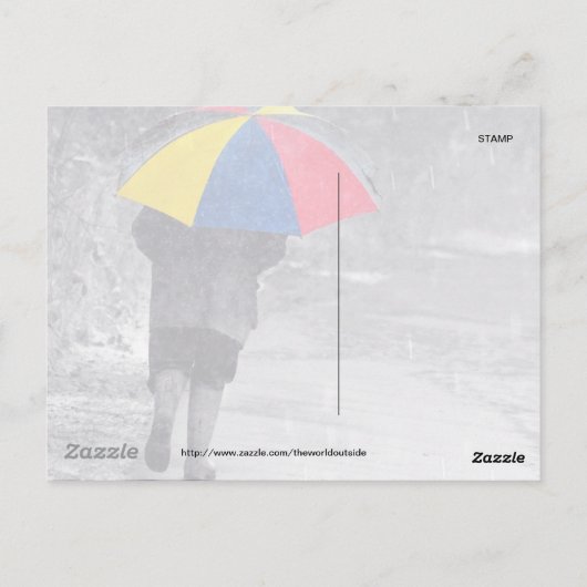 Rainy Day Postkarte (Rückseite)