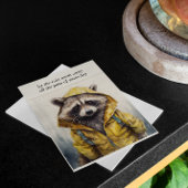 Rainy Day, raccoon-gelber Regenmantel anpassbar Einladung