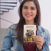 Rainy Day, raccoon-gelber Regenmantel anpassbar Einladung