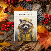 Rainy Day, raccoon-gelber Regenmantel anpassbar Einladung