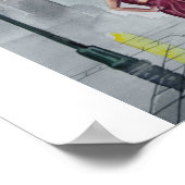 RAINY DAY RED UMBRELLA POSTER (Ecke)