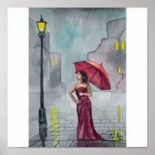 RAINY DAY RED UMBRELLA POSTER (Vorne)