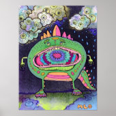 Rainy Day Sneakers Monster Poster (Vorne)