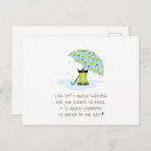 Rainy Day Sprichwort Postkarte (Vorne/Hinten)