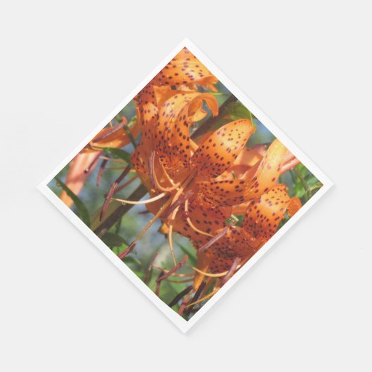 Rainy Day Tiger Lilies Serviette (Ecke)