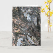 Rainy Day Tree Roots Puddle Nature Fotografy Karte (Gelbe Blume)