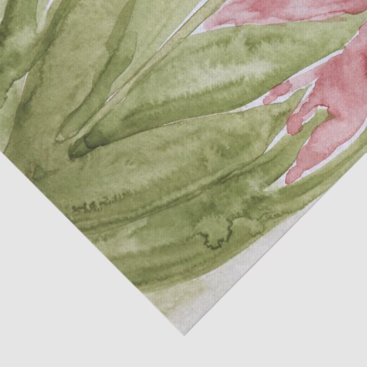 Rainy Day Tulips Wasserfarbe Seidenpapier (Ausschnitt)