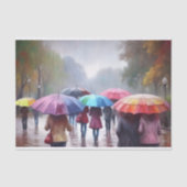 Rainy Day Umbrellas Decoupage Seidenpapier (Vorderseite)