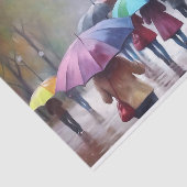 Rainy Day Umbrellas Decoupage Seidenpapier (Ausschnitt)