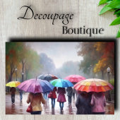 Rainy Day Umbrellas Decoupage Seidenpapier