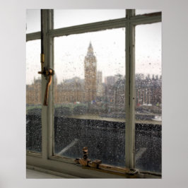 Rainy Day View auf Big Ben - London Poster