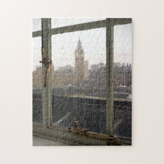 Rainy Day View auf Big Ben - London Puzzle (Vertikal)