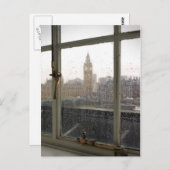 Rainy Day View on Big Ben - London Postcard Postkarte (Vorne/Hinten)