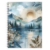 Rainy Day Watercolor Berg Rustikales Boho Notizblock (Vorderseite)