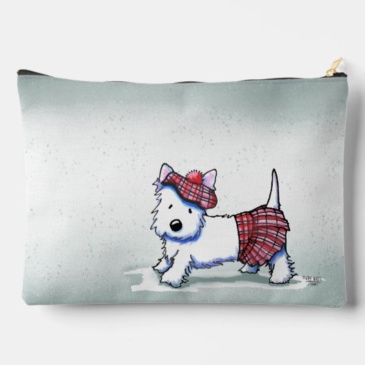 Rainy Day Westie KiniArt Accessory Pouch Zubehörtasche (Rückseite)