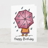 Rainy Days Birthday Karte (Vorderseite)