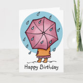 Rainy Days Birthday Personalisiert Karte (Vorderseite)