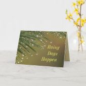 Rainy Days Encouragement card- or any occasion Karte (Gelbe Blume)