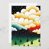 Rainy Days Feiertagskarte (Vorne/Hinten)
