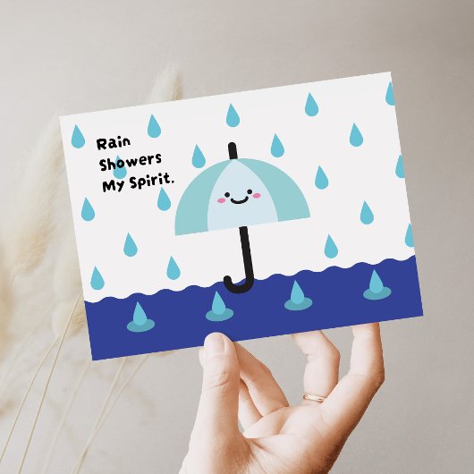 Rainy Days, Helle Spirituosen Postkarte