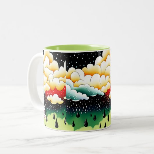 Rainy Days Zweifarbige Tasse (Vorderseite Links)