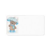 Rainy Daze Teddy Bear Adressaufkleber (Vorne)