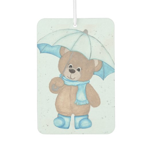 Rainy Daze Teddy Bear Autolufterfrischer (Vorderseite)
