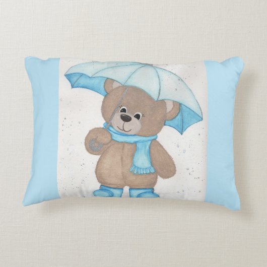 Rainy Daze Teddy Bear Dekokissen (Rückseite)