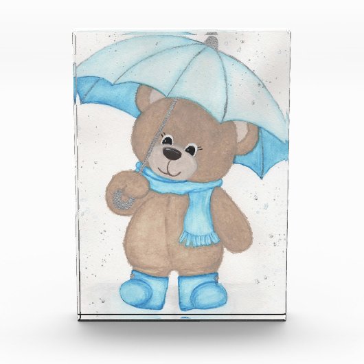 Rainy Daze Teddy Bear Fotoblock (Vorderseite)