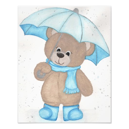 Rainy Daze Teddy Bear Fotodruck (Vorne)