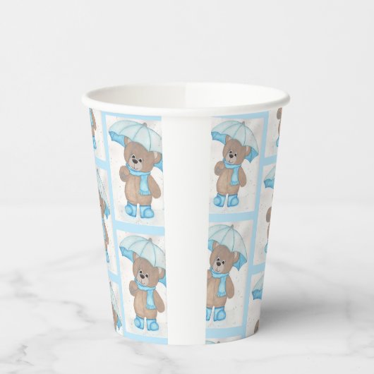 Rainy Daze Teddy Bear Pappbecher (Links)