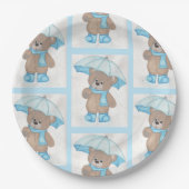 Rainy Daze Teddy Bear Pappteller (Vorderseite)