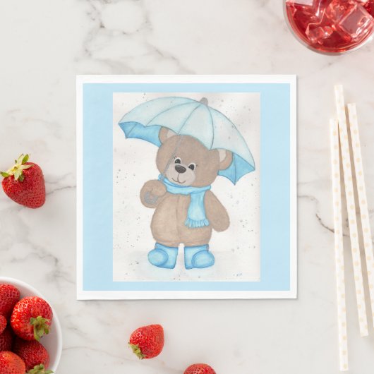 Rainy Daze Teddy Bear Serviette (Beispiel)