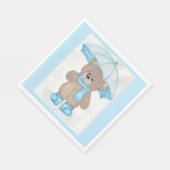 Rainy Daze Teddy Bear Serviette (Ecke)
