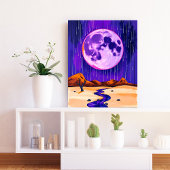 Rainy Desert Lila Wall Art Leinwanddruck