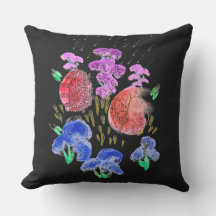 Rainy Floral Bouquet auf schwarzem Hintergrund