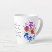 Rainy Flower Garden in hellen Farben Kleines Latei Milchtasse (Rechte Ecke)