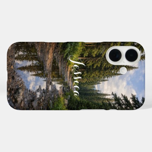Rainy Forest Path Landscape Personalized  Case-Mate iPhone Hülle (Rückseite (Horizontal))