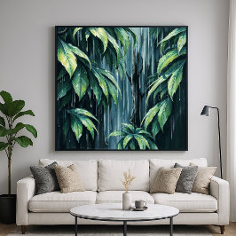 Rainy Forest - ruhige Illustration Art Poster
