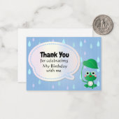 Rainy Frog Vielen Dank Karten (Vorderseite/Rückseite Beispiel)