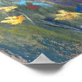 Rainy Garden Stroll - Pastel Painting Style Art Poster (Ecke)