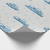 Rainy Gloomy Day Pattern Geschenkpapier (Ecke)