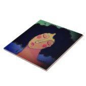 Rainy Hair Days Abstraktes Portrait einer Frau Fliese (Seite)