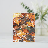 Rainy Herbstlaubs Postkarte (Stehend Vorderseite)